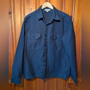Wallace & Barnes for J. Crew heavy canvas over shirt casual button down L